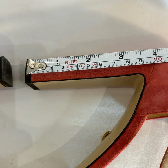 DIANE VON FURSTENBERG Sz 7.5B Suede Block Heel Platform Sandals Shoes Suede - Picture 9 of 10